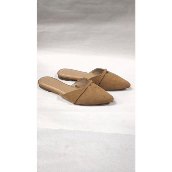 Fashion Mule Shoes Womens Size 9 Brown Caramelized Toffee Pointed Toe Slip On - Picture 5 of 10